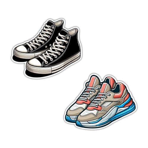 magneverse Canvas Shoe & Sneaker Fridge Magnet Set - Premium Acrylic Magnets for Kitchen & Home Decor (Set of 2 Shoes Magnet for Fridge)