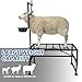 Lezbanz 600 LBs Goat Stand with Feed Bin, Goat Milking Stand for Sheep Trimming and Milking, Hoof Trimming Stand Adjustable Size, with Feeder, Iron Black