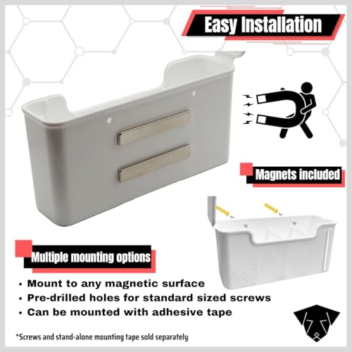 Dog Poop Bag Dispenser – Magnetic Mount – Indoor/Outdoor – Wall Mount – Waste Bag Dispenser – Magnet – Screw-on – Stick-on – Storage – Cat Litter bag – Container (White) Dog Poop Bag Dispenser – Magnetic Mount – Indoor/Outdoor – Wall Mount – Waste Bag Dispenser – Magnet – Screw-on – Stick-on – Storage – Cat Litter bag – Container (White)