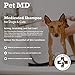 Pet MD - Medicated Shampoo for Dogs, Cats and Horses with Chlorhexidine and Ketoconazole - Soap and Paraben Free - 16 Oz