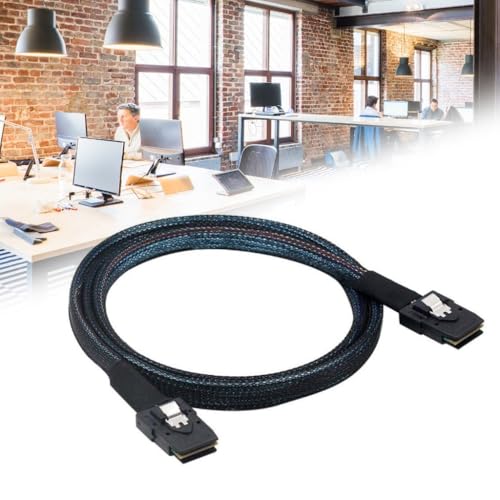 Flexible 12Gbps MiniSAS SFF-8087 to SFF-8087 Internal Data Cable for Server Hard Drive Array 1m Length