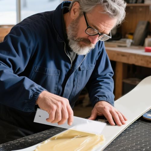 Rascador de Cera para Tabla de Snowboard,Limpiador De Base Para Tablas Deportivas - Dos Piezas Raspador De Cera Ajustable Para Snowboard, Esquí, Skateboard, Tabla De Surf, Exteriores, Deportes, Viaje - imagen 3