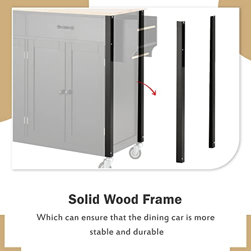 Lumisol Kitchen Island Cart With Storage, Mobile Buffet Cabinet Storage Cart On Wheels, Island Table For Kitchen With Large Storage Cabinets (Black) #TOP6