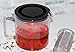 Simax Glassware 1 Quart Teapot with Metal Mesh Infuser | Plastic Lid, Microwave and Stovetop Safe, Heat, Cold, and Thermal Shock Resistant Borosilicate Glass, Makes a Stunning Presentation