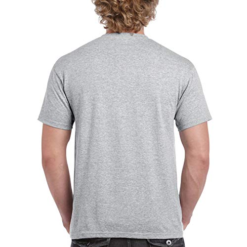 Image of JOSH DANIEL Solid Men's Cotton Half Sleeve Round Neck, Navy Blue, Grey Milange, T-Shirts Combo (Pack of 2)