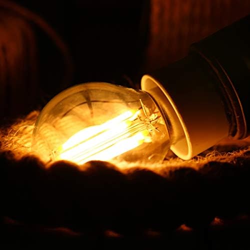 Fulighture E27 Vintage Light Bulbs, Edison Screw Bulb, 4W (40W Equivalent), Energy Saving Light Bulbs, 470lm, Retro Antique Lamp, Soft White 2700K, Not Dimmable, Pack of 4