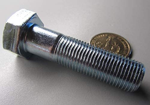 Class 8.8 Zinc Plated Steel Hex Head Bolts PT M16 x 1.5 mm x 60 mm Long 4 pcs.