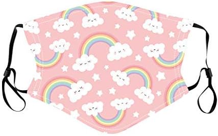【Ship from US!!!】 5Pcs Kids Face Bandanas Face_mask Replaceable Washable Reusable Haze Dust Face Health Mouth Protection for Kids Girls Boys Outdoor