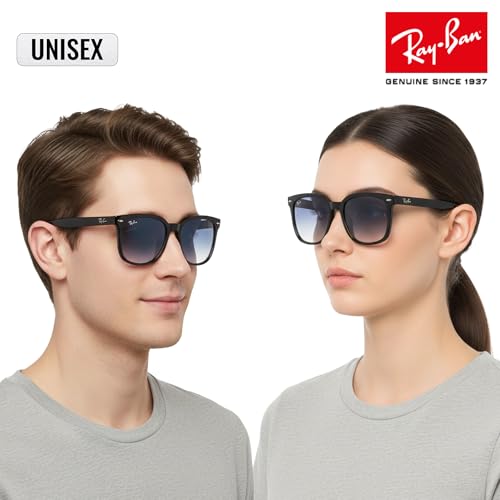 Image of Ray-Ban RB4401D Square Shaped Sunglasses for Men & Women with Official RAYBAN Eyewear Kit