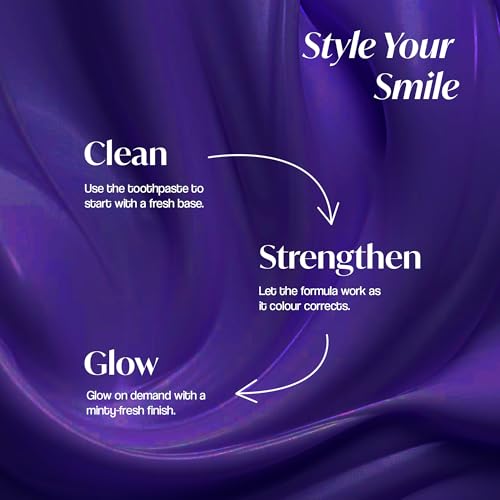 Image of STIM Spark Instant Whitening Toothpaste | Instantly Whiter Looking Teeth | Whitening Toothpaste for Yellow Teeth | Enamel-Safe Colour Correcting Purple Tech | Oral Beauty Toothpaste
