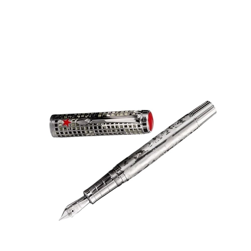 Penna stilografica EF F con convertitore, motivo Space Shuttle, edizione limitata, per scuola, ufficio (EF)