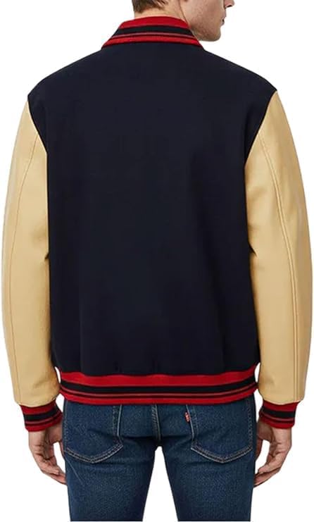 Will Byers Jacket Season 5 | Men's 80s Varsity Style Bomber Wool Jacket