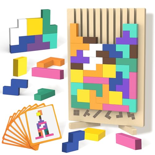 Wooden Block Puzzle Montessori Toy for Toddlers
