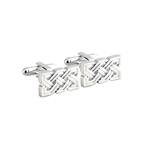 Celtic Knot Cufflinks Rhodium Plated Irish Made