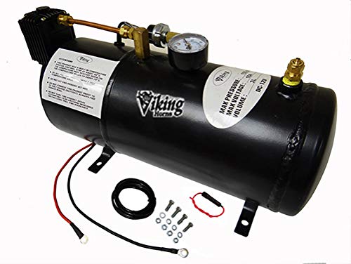 Viking Horns FBA3301 1 Gallon Air Tank & 150 PSI Air Compressor, On-Bard