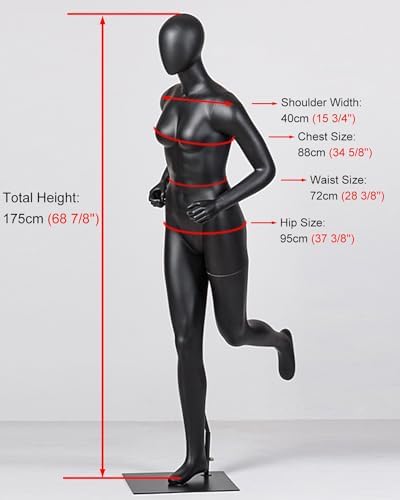 Stehende Sportpuppe, realistischer Ganzkörper-Schnuller für Laufkleid, ideal für Einzelhandel und Fitnessgeschäfte