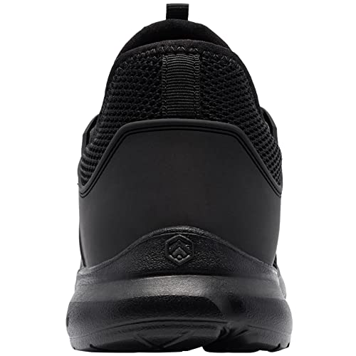 Dykhmily Waterproof Steel Toe Shoes For Women Lightweight Safety Toe Tennis Shoe Slip Resistant Breathable Food Service Work Shoes Puncture Proof(6.5,Black,D91815) #TOP3