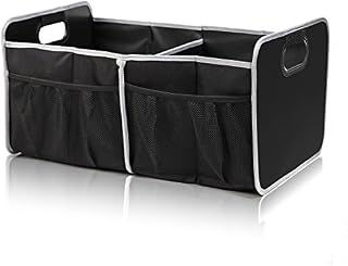 Car Trunk Organizer - Premium Water Resistant Grocery Storage Bag with Strong Handles