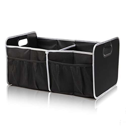 Car Trunk Organizer - Premium Water Resistant Grocery Storage Bag with Strong Handles