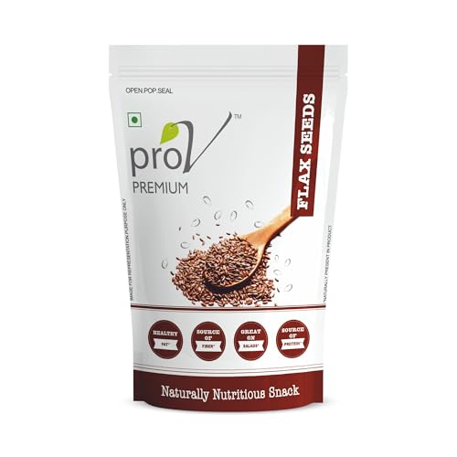 Image of ProV Premium Flax Seeds 250g, Raw Whole Unroasted Seeds, Alsi Beej, High in Protein & Fiber, No Cholesterol, No Added Sugar, Healthy Fats, Edible, Ziplock Pouch, Daily Use Superfood, Diet