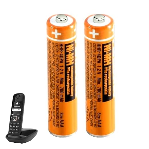 2 x Pilas Recargables AAA 700 mah 1.2v para Panasonic Gigaset, Baterias Recargables NiMH para Telefonos Inalambricos