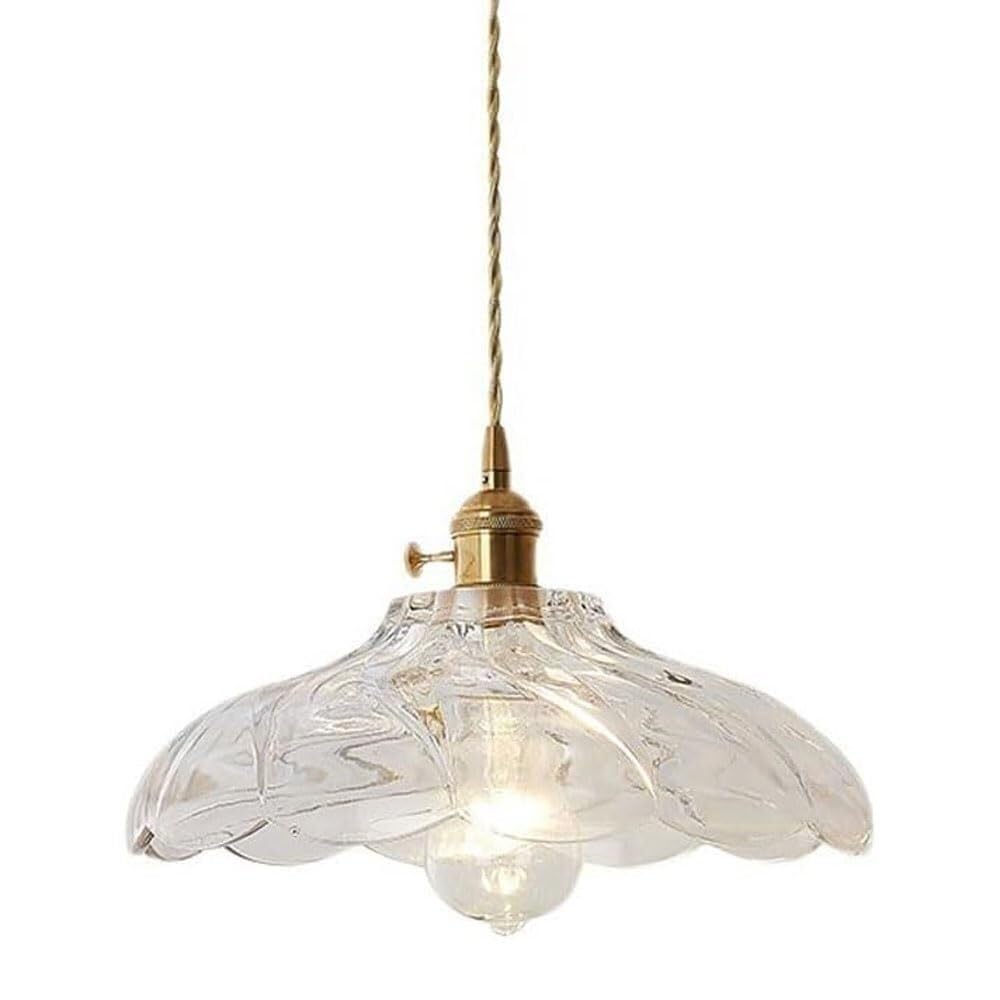 Suspension moderne en verre transparent pour illuminer l'îlot de cuisine au quotidien