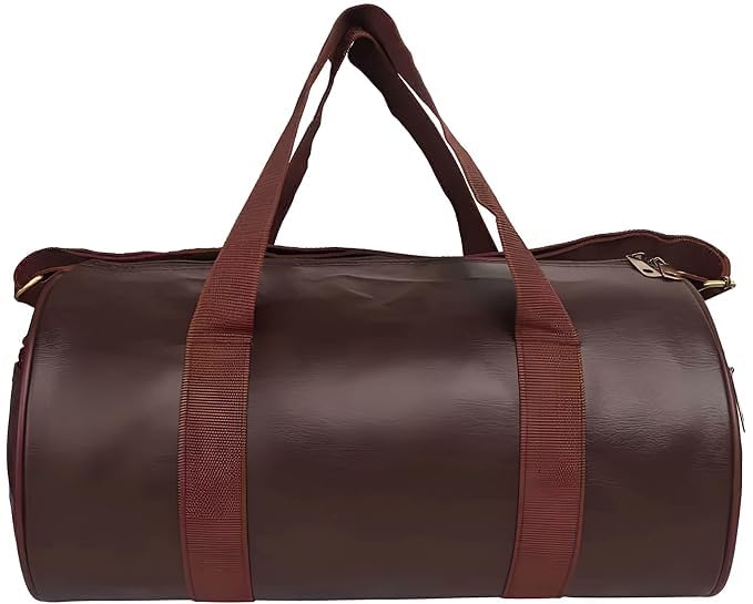 treggo Leatherette Travel Duffel Bag for Men & Women | Waterproof Gym Sports Bag with Shoulder Strap, Spacious Overnight Luggage Carry Bag for Travel, Office, Gym – Dark Brown-picture-54