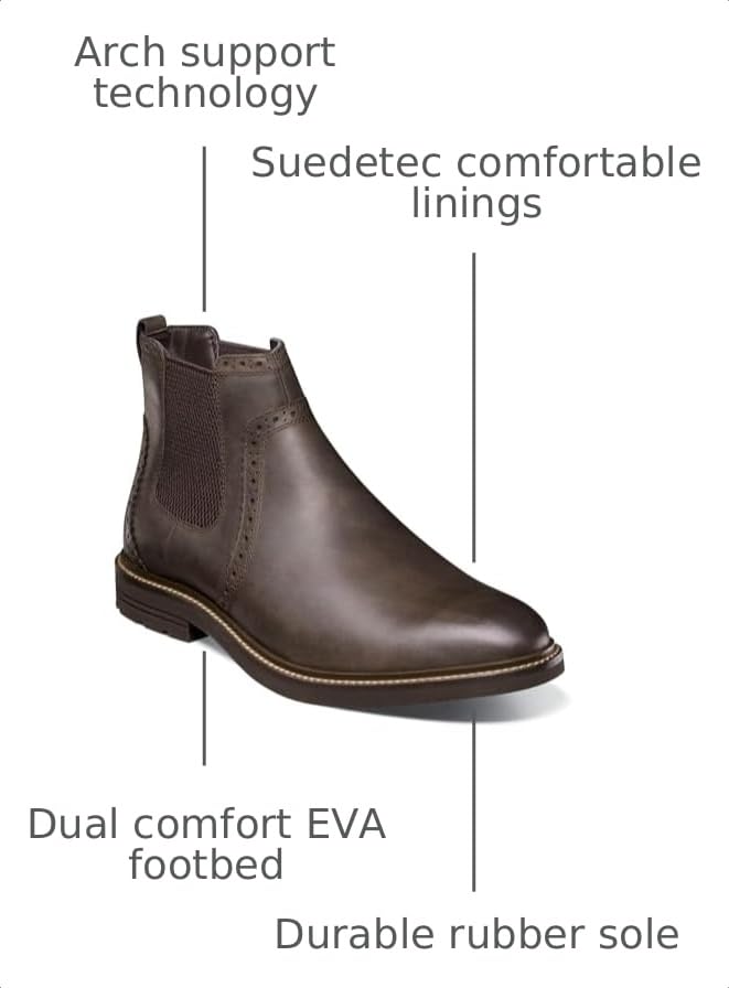 Image of Nunn Bush Otis 2.0 Chelsea Fashion Leather Boots