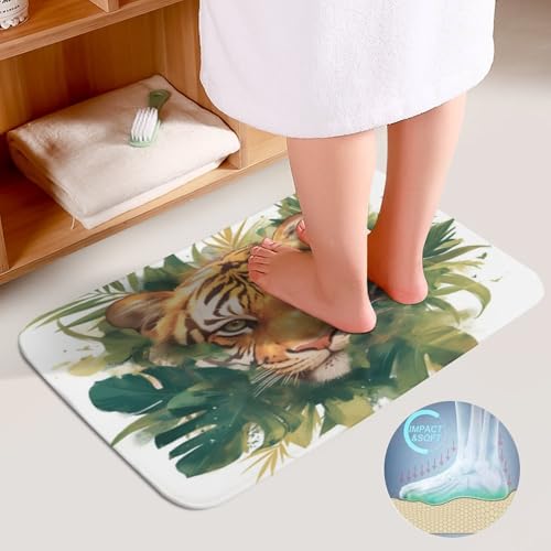 Alfombras de baño Tiger: juego de 3 piezas suaves de microfibra 5