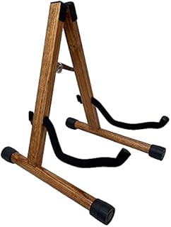 Ram® Wooden Guitar Stand Wood Electric Guitar Floor Stand A Frame Folding Guitar Holder Adjustable for Bass, Cello, Mandolin, Banjo, Ukulele