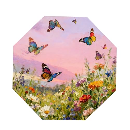 Image of SIEPASA Compact Travel Umbrella - Windproof Auto Open /Close, Small Folding Umbrella for Rain & Sun with UPF50+ - Lightweight Frame, Waterproof - Fits Backpack, Purse, Suitcase.(Garden Butterfly)