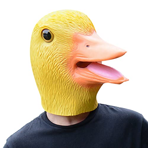 PARTYGEARS Duck Mask Halloween Animal Duck Head Latex Animal Mask Novelty Duck Costume Mask