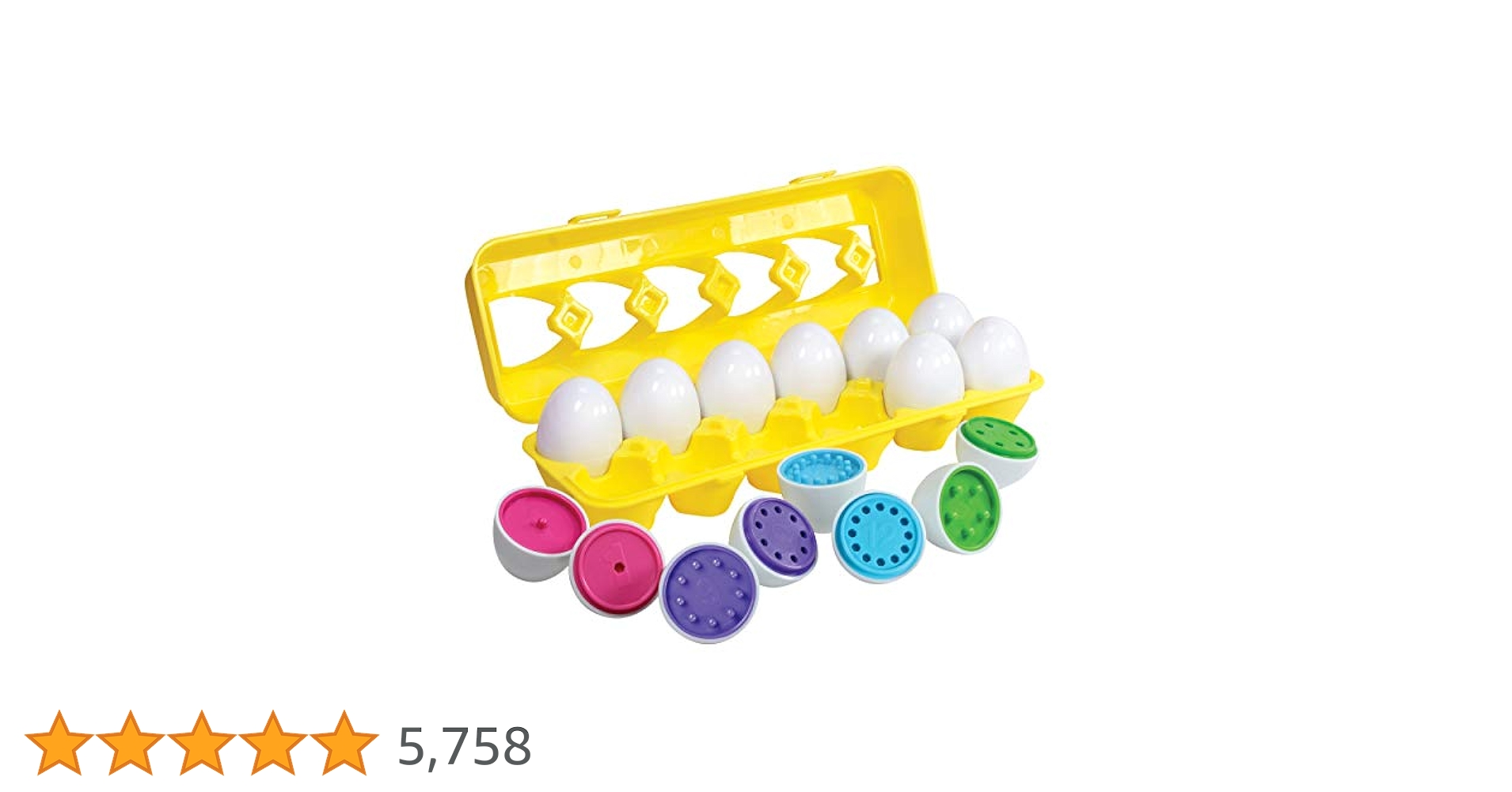 Amazon | KidzlaneCount & Match Egg Set - 幼児用玩具 - 未就学