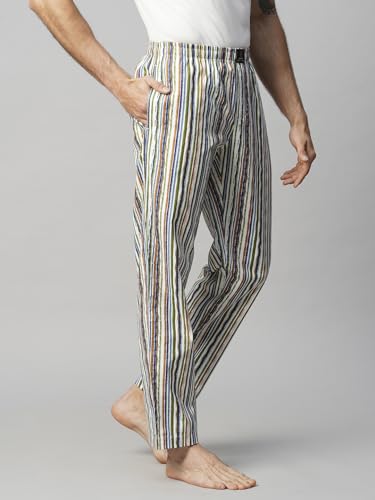 Image of Urban Scottish Men's Blue Checks Woven Cotton Pyjama with Side Pockets