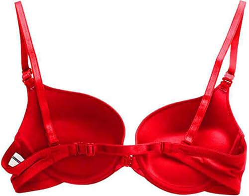 Image of Brachy Front Closure Push-Up Bra for Women, Padded Wired Seamless T-Shirt Bra, Multiway Strap Bra Invisible Fit