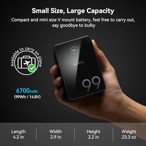 SMALLRIG V Mount Battery VB99 Pro, 6700mAh, 99Wh, 14,8V V-Mount Akku - 4292 – Ansicht 5