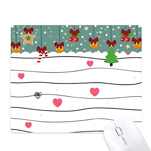 Tapis de souris Saint-Valentin en caoutchouc rose motif cœur I Love You