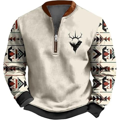 Pull à manches longues pour homme en coton doux idéal pour le travail et le sport