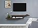 Martin Furniture Asymmetrical Floating Wall Mounted TV Console, Columbian Walnut -60inch