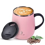 Ideus Taza de café de 470 ml, doble pared aislada al vacío de acero inoxidable...