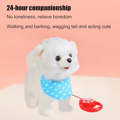 Jouet chien qui marche et aboie : peluche électrique interactive pour enfant