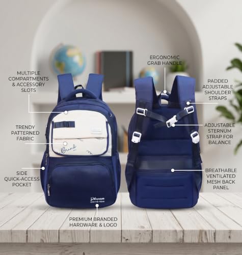 Image of ADSON kawaii Girls Travel School Bag|Backpack Of Large Capacity Aesthetic Stylish Girls Korean Laptop Bag Rucksack for School |College Bags Cute Bookbag for Teens Water Resistance 18 Inches