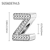 Pandach Charme Lettre de l'alphabet Argent Sterling 925 Femmes Perles Charm avec 5A Zircone Compatible pour Pandora & Européen Bracelets #5
