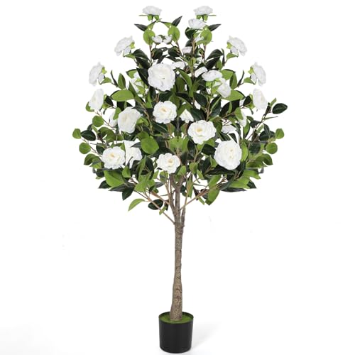 47 Artificial Camellia Tree with Blooming White Flowers