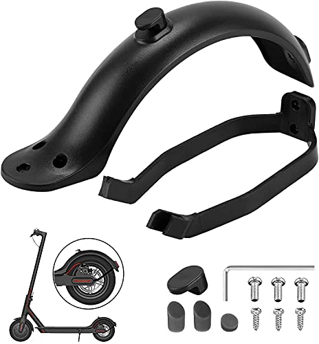 OUXI 2 Pezzi Parafango Posteriore Parafango Staffa per Xiaomi M365/M365 Pro Scooter Parafango Posteriore Scooter Accessorio di Ricambio con Viti e Tappi Vite (Nero)