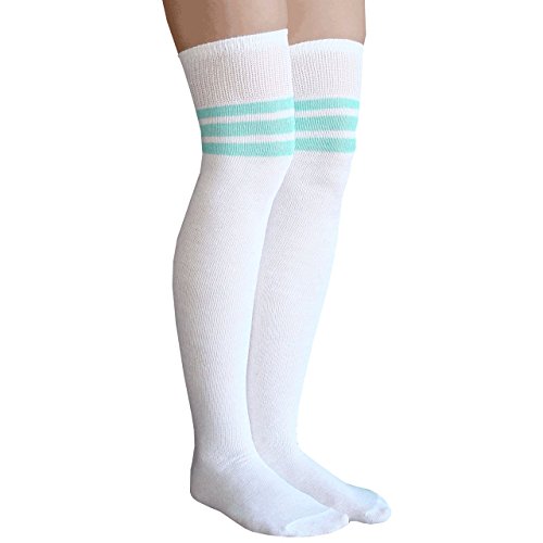 Chrissy's Socks Women's Thigh High Striped Tube Socks2