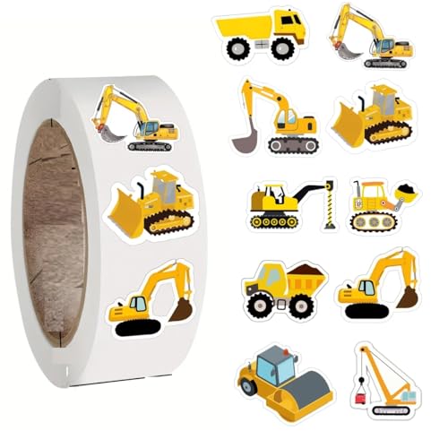 Pegatinas de gruas para Niños, stickers de gruas infantiles, pegatinas infantiles, Calcomanías Infantiles de gruas, Adhesivos de animales en rollo, 500 pegatinas de 2.5 cm