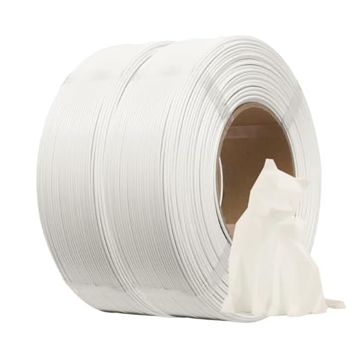 eSUN PLA+ Refilament 1.75mm, 3D Printer Refill PLA Plus, 1KG per Roll, 2 Rolls Spoolless 3D Printing Filament for 3D Printers,White