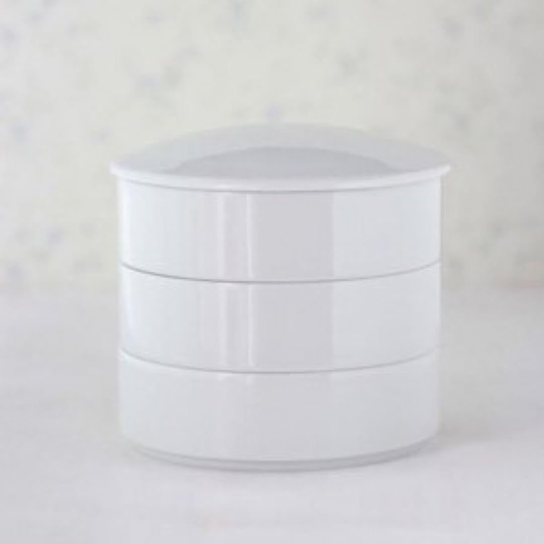 新品　ポーセラーツ　白磁　お重　扇皿　三段重　まとめて Amazon.co.jp: ポーセラーツ白磁 お正月セット 三段重箱 扇型プレート