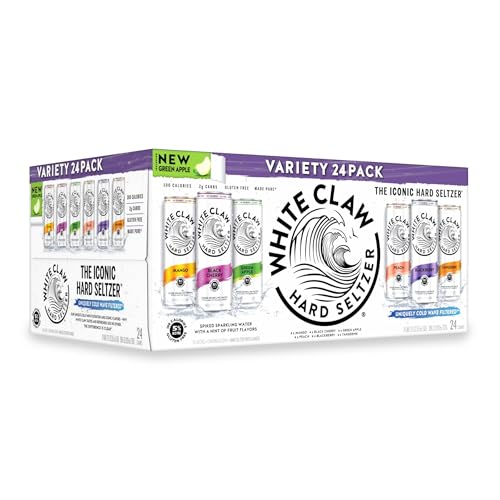 White Claw, Hard Seltzer Variety Cans, 12 Fl Oz, 24 Count